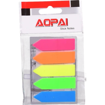 Закладки-індекси липкі пластикові 5 кольорів 20 аркушів PET011075 И650