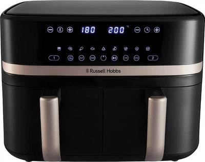 Frytkownica beztłuszczowa Russell Hobbs Satisfry Air Dual Basket Black and Champagne 27680-56