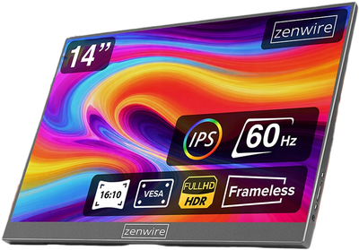 Monitor przenośny 14" Zenwire AMG14 Black (5904507522209)