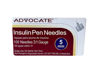 Голки інсулінові Адвокат ADVOCATE Pen Needles 31G/5мм, 100 шт
