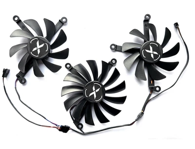 Вентилятор кулер для відеокарти XFX RX 6700 6750 XT SPEEDSTER CF1015U12D CF9015U12D (PLD10015S12H PLA09215S12H PLD10015B12H PLA09215B12H) комплект 3 шт (№463.05)