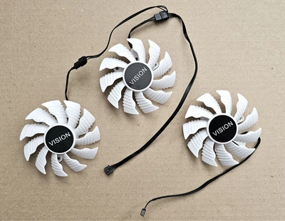 Вентилятор кулер для відеокарти Gigabyte RTX 3060 Ti 3070 VISION 82 мм PowerLogic PLA09215S12H (GA92S2U T129215SU T128015SU) комплект 3 шт (№409.07)