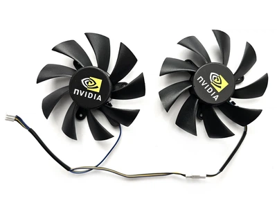 Вентилятор кулер для відеокарти AFOX Jieshuo RTX 3060M 3070M RX 570 580 RX 590 GME HA9515H12SF-Z 83 мм 4-pin (XY-D09015B) комплект 2 шт (№94)