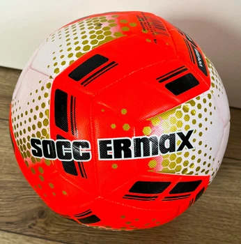 М'яч футбольний HYBRID SOCCERMAX-19, червоно-білий