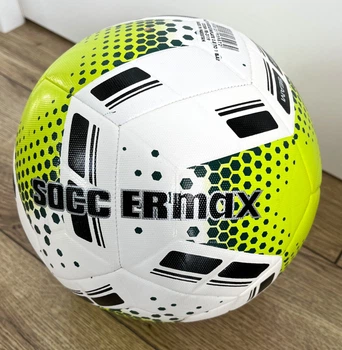 Мяч футбольный HYBRID SOCCERMAX-19 FIFA, бело-салатовый
