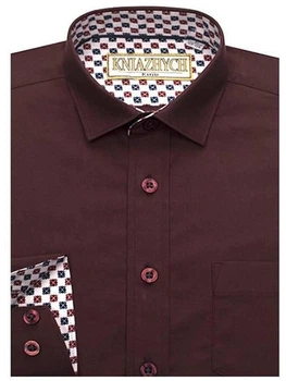 Дитяча сорочка для хлопчика Княжич 134-140/32 см Бордовий Maroon