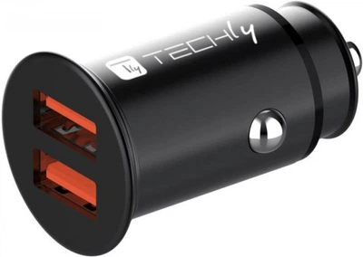 Ładowarka samochodowa Techly IUSB2-CAR5-AA36W 2xUSB-A 36W Fast Charge Black (IUSB2-CAR5-AA36W)