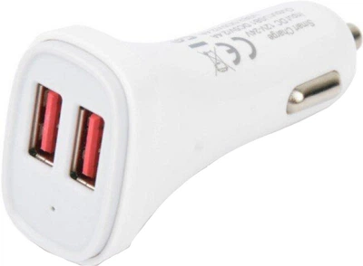 Ładowarka samochodowa Techly IUSB2-CAR2-4A2P 2xUSB-A 5V 2.4A + 2.4A White (IUSB2-CAR2-4A2P)