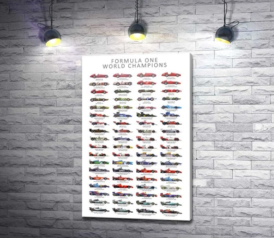 Картина Машины Формулы 1 38x60 см Модуль №1 (006251)