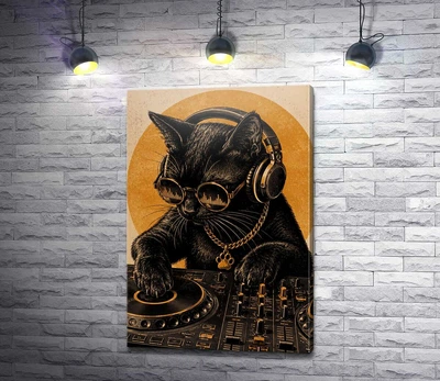 Картина Кот диджей 40x60 см Модуль №1 (006293)