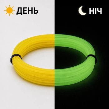 PLA пластик для 3D ручки люминесцентный Жёлтый (10 метров)