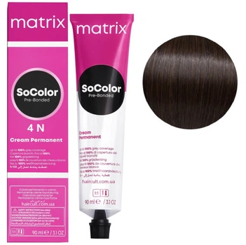 Крем-фарба для волосся MATRIX SoColor Pre-Bonded 4N шатен натуральний 90 мл