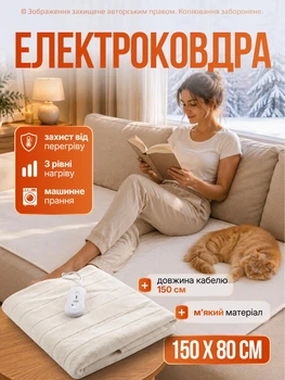 Електроковдра з підігрівом 180*130см електричні ковдри з регулюванням температури електропростирадло