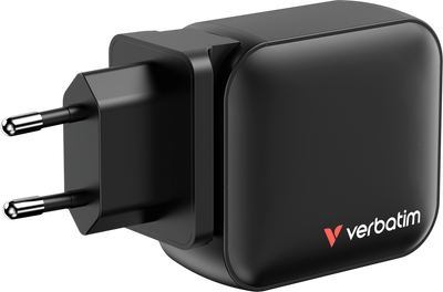 Зарядний пристрій Verbatim Mini 32230 2xUSB-C + USB-A 100W GaN PD 3.0 PPS EU UK US (23942322306)