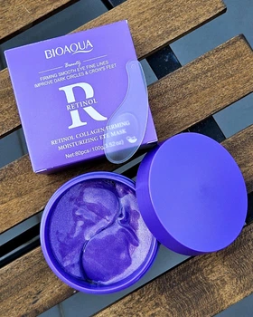Гідрогелеві патчі для очей з ретинолом і колагеном BIOAQUA Retinol Collagen Firming Moisturizing Eye Mask, 100 g / 80 шт