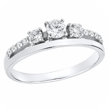 Кольцо серебряное с фианитами Silver Style 19.5 р. (10551.40 sku:2300103768530)