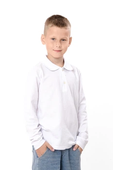 Дитячий однотонний джемпер для хлопчика NoBrand 152 Білий (p-20889-251623)