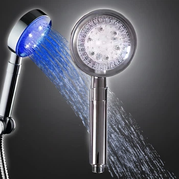 Душевая лейка с LED-подсветкой, 3 цвета