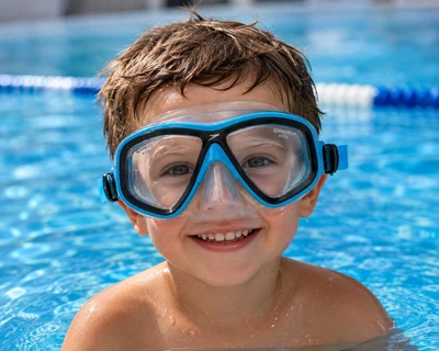 Дитяча маска для плавання Speedo kids gazer, 3-6 років, блакитна