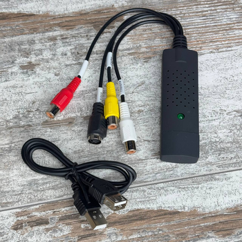 USB карта відеозахоплення EasierCap MS2106 для оцифрування аналогового відео та аудіо через RCA і S-Video (IN-634467-0271)