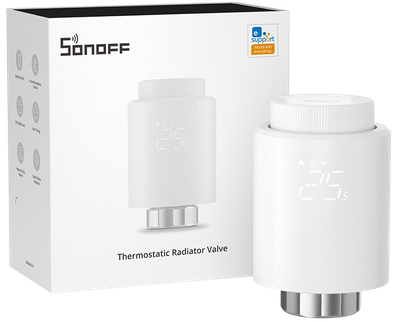 Termostatyczny zawór grzejnikowy SONOFF Zigbee 3.0 Biały TRVZB (6920075740950)