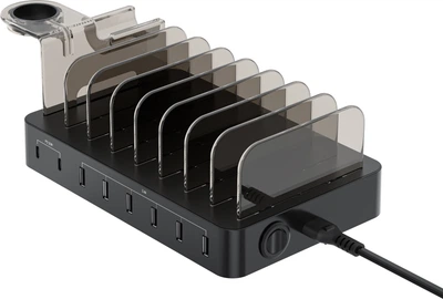 Stacja ładowania Conceptronic OZUL02B 2xUSB-C + 6xUSB-A 75W PD 3.0 Czarna (OZUL02B)