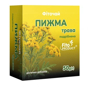 Фіточай "Пижма трава подрібнена" 50 г FitoProduct, дієтична добавка