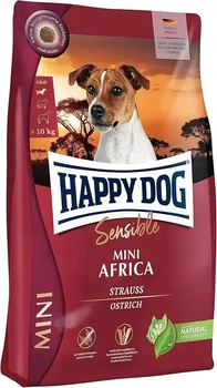 Сухой корм для собак мелких пород Happy Dog Supreme Mini Africa со страусом и картофелем, гипоаллергенный, 4 кг
