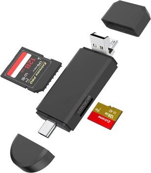 OTG Card Reader 3 в 1 Stone SD/TF Type-C концентратор розгалужувач юсб хаб (ST-SC094)