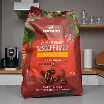 Кофе в зернах Consum Café Grano Descafeinado без кофеина 500 г