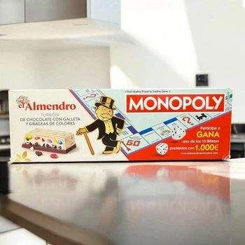 Туррон (нуга) El Almendro Monopoly с шоколадом, печеньем и драже 150 г