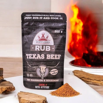 Смесь приправ Poppamies Rub Texas Beef Mustard & Pepper для говядины и барбекю 200 г