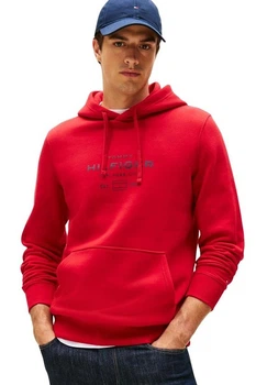 Чоловіче худі на флісі Tommy Hilfiger 54(2XL) Червоний (154549)