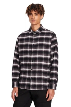 Мужская фланелевая рубашка Armani Exchange 48(M) Серый (135065)