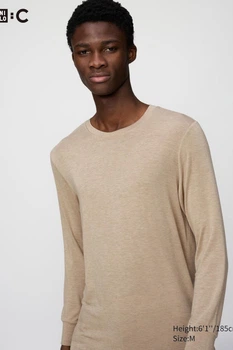 Лонгслів Uniqlo 52(XL) Бежевий (155048)