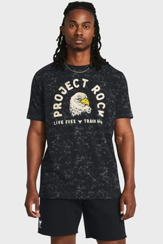 Чоловіча чорна футболка UA Pjt Rck Free Graphic Under Armour S 1383220-001