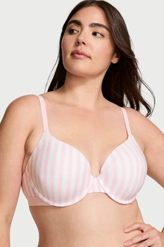Бюстгальтер с уплотнённой чашкой Victoria's Secret 85B Белый/Розовый (154884)
