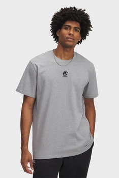 Чоловіча сіра футболка Curry Hvyweight Logo Tee Under Armour M 1387107-035