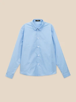 Сорочка класична однотонна для хлопчика LAWA BBC02347 146 см Блакитний shop (2000999692949)