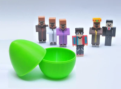 Майнкрафт набор в яйце деревня номер 13 Компот Minecraft Compot жители мэр админ салатовое