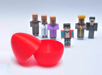 Майнкрафт набор в яйце деревня номер 13 Компот Minecraft Compot жители мэр админ красный