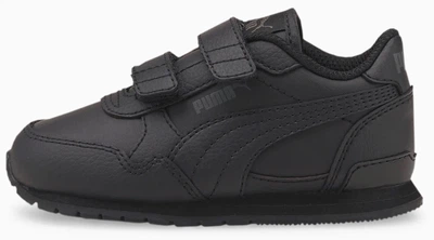 Кроссовки Puma Kids ST Runner v3 Leather Black/Black р. 7/23/15.3см