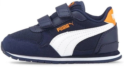 Кроссовки Puma Kids ST Runner v3 Mesh Peacoat/White/Vibrant Orange р. 6/22/14.5см
