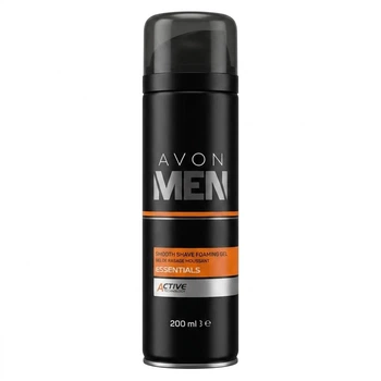 Гель для бритья «Базовый уход» Avon MEN Essentials 200 мл Smooth Shave Foaming Gel, Active Technology Мужская пена для бритья, Пенистый гель