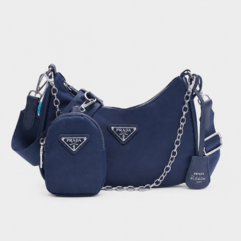 Женская сумка Prada хобо синяя