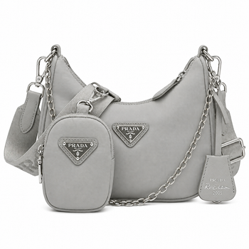 Женская сумка Prada хобо серая