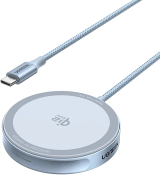 Bezprzewodowa ładowarka Ugreen MagFlow Qi2 Magnetic Wireless 25W Grey (6941876259595)