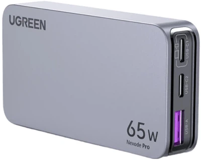 Ładowarka Ugreen Nexode Pro 65W 3-Port GaN Ultra-Slim Fast Charger Grey (6941876223565)