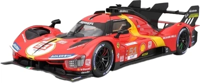 Масштабна модель автомобіля Ferrari 499P чемпіона Ле-Мана Bimeigao 1:24, легкосплавна іграшка для хлопчиків, новорічний подарунок