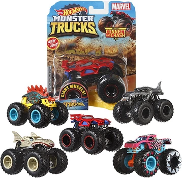 HOT WHEELS (випадковий 1 шт.), подарунок на день народження, машина Big Foot, гоночна іграшка для хлопчиків - серія Wild Big Foot Car FYJ44